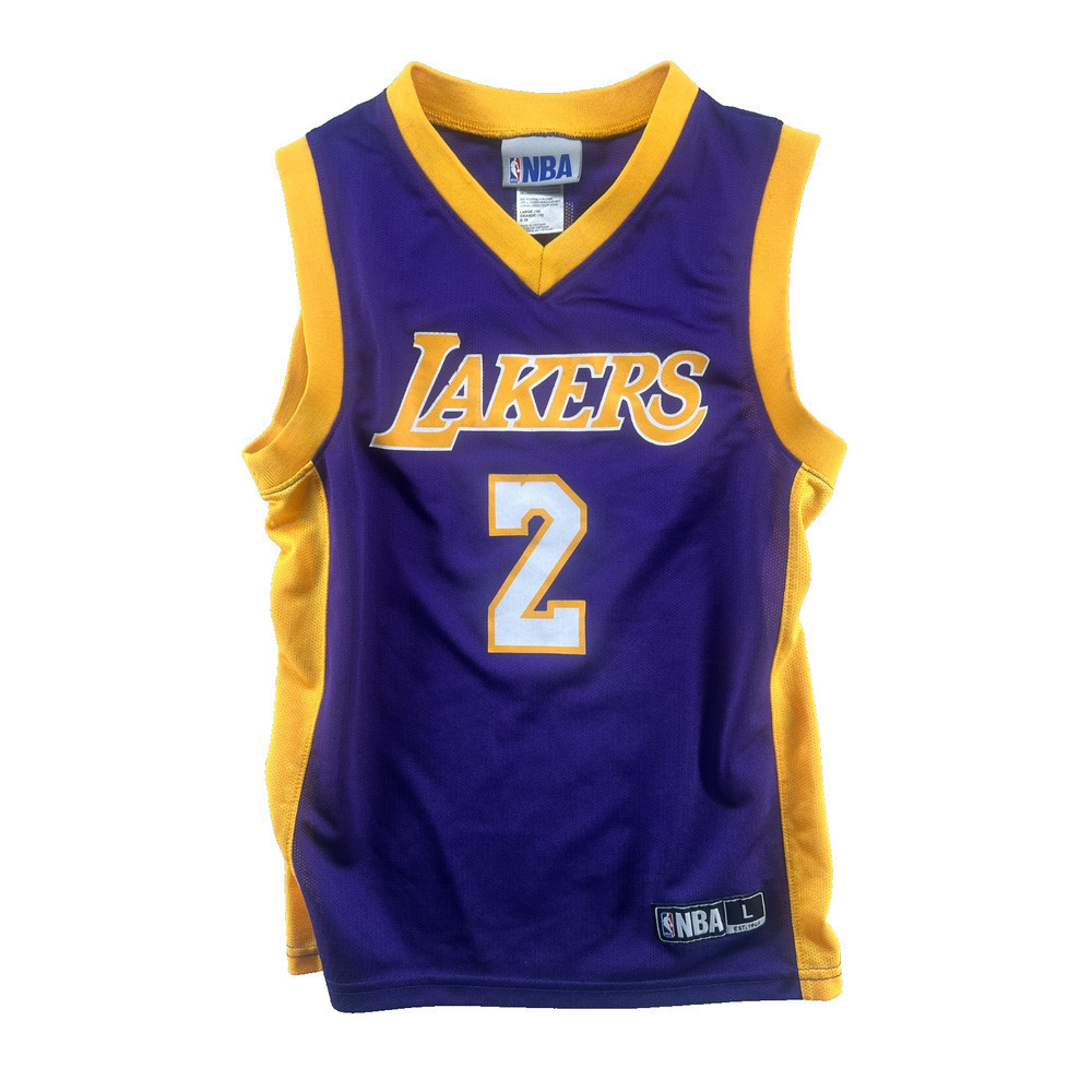 NBA Los Angeles Lakers Lonzo Ball #2 Purple Jersey Youth Large (10)